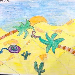 Paysage de désert, par Nina
