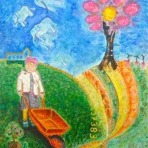 Peinture acrylique sur toile de Christophe