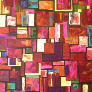 peinture abstraite à l'acrylique de Sandrine