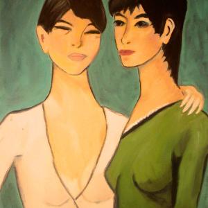 Les Deux Sœurs, pastels secs de Sandrine